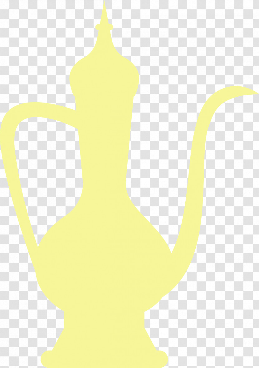 Cartoon Yellow Teapot Font Line Transparent PNG