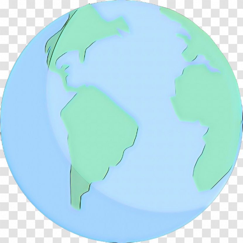 Green Earth - Retro - Map World Transparent PNG