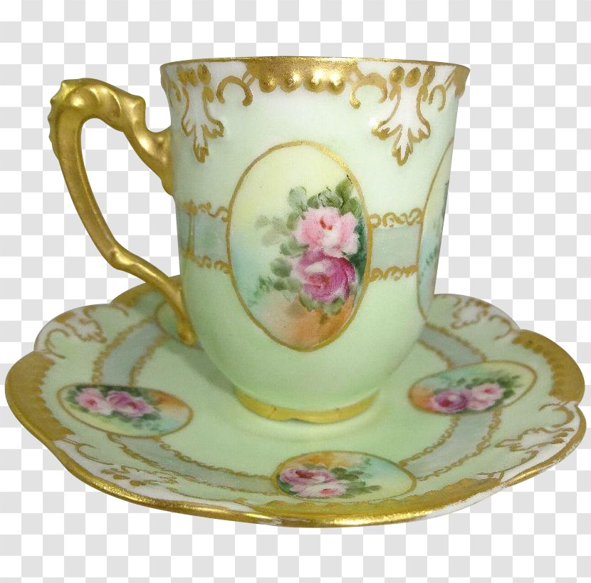 Coffee Cup Porcelain Teacup Saucer - Tea Transparent PNG