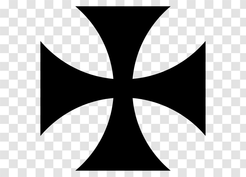 Crusades Prussia Teutonic Knights Cross Pattée Templar - Black And White - German Empire Transparent PNG