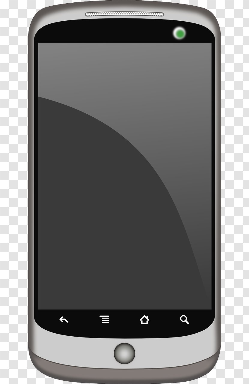 Samsung Galaxy Telephone Clip Art - Pixabay - Silver Phone Transparent PNG