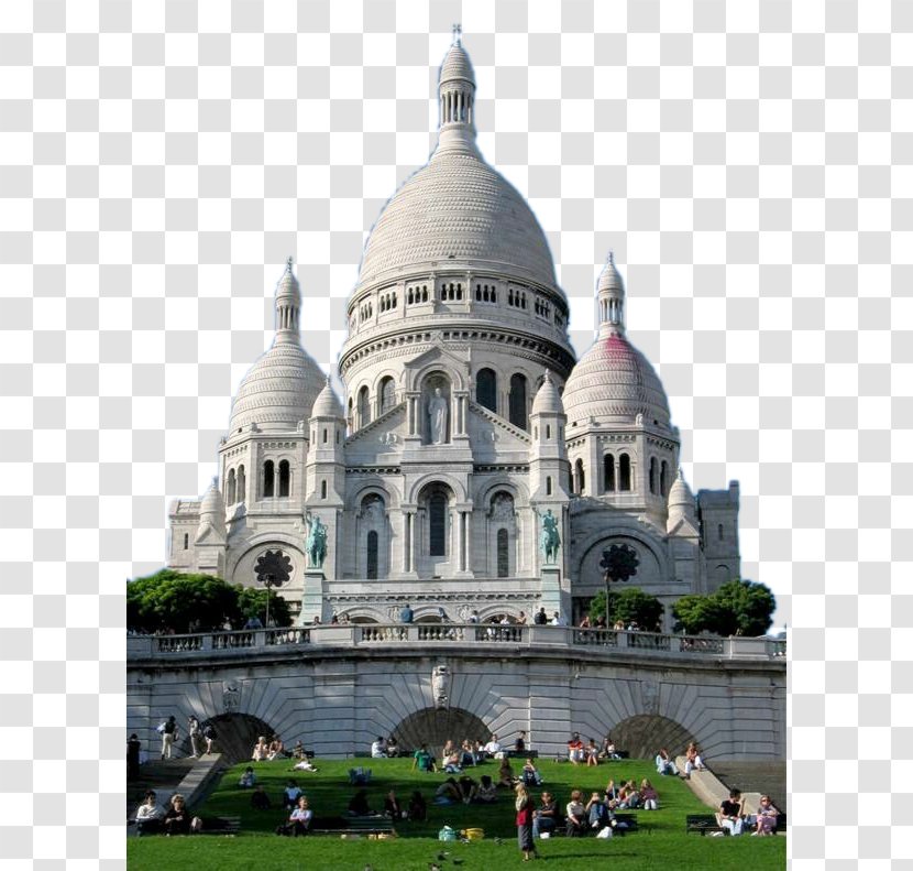 Sacrxe9-Cu0153ur, Paris Montmartre Eiffel Tower Notre-Dame De Basilica - Sacrxe9cu0153ur - Church Building Transparent PNG