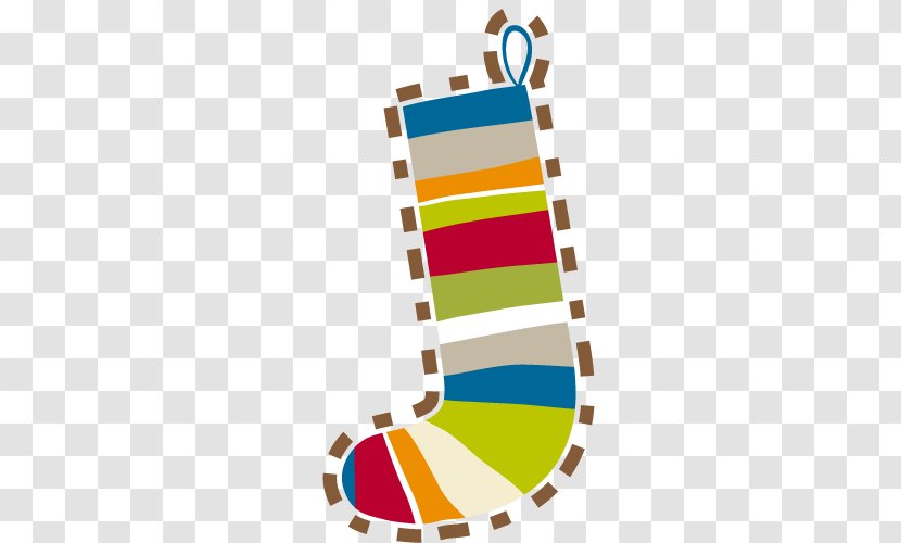 Hosiery Clip Art - Sock - Color Striped Christmas Stocking Transparent PNG