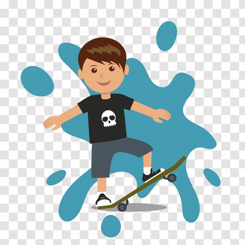 Boy Skateboarding Illustration - Climbing Transparent PNG