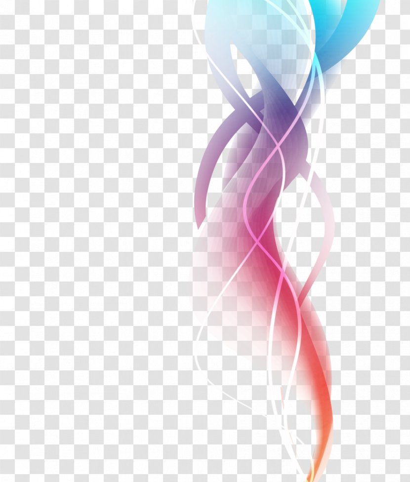 Abstract Art Line Graphic Design - Drawing - Vector Colorful Lines Transparent PNG