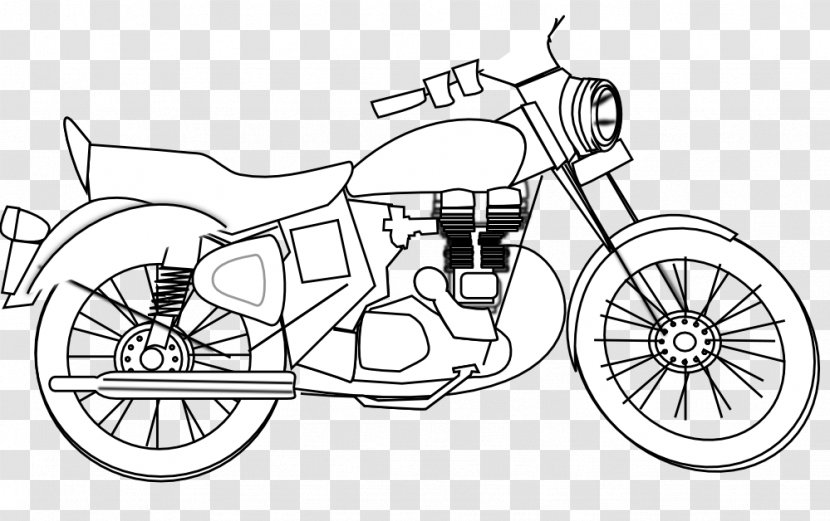 Honda Motorcycle Helmets Harley-Davidson Clip Art - Bicycle Frame - Black And White Line Transparent PNG