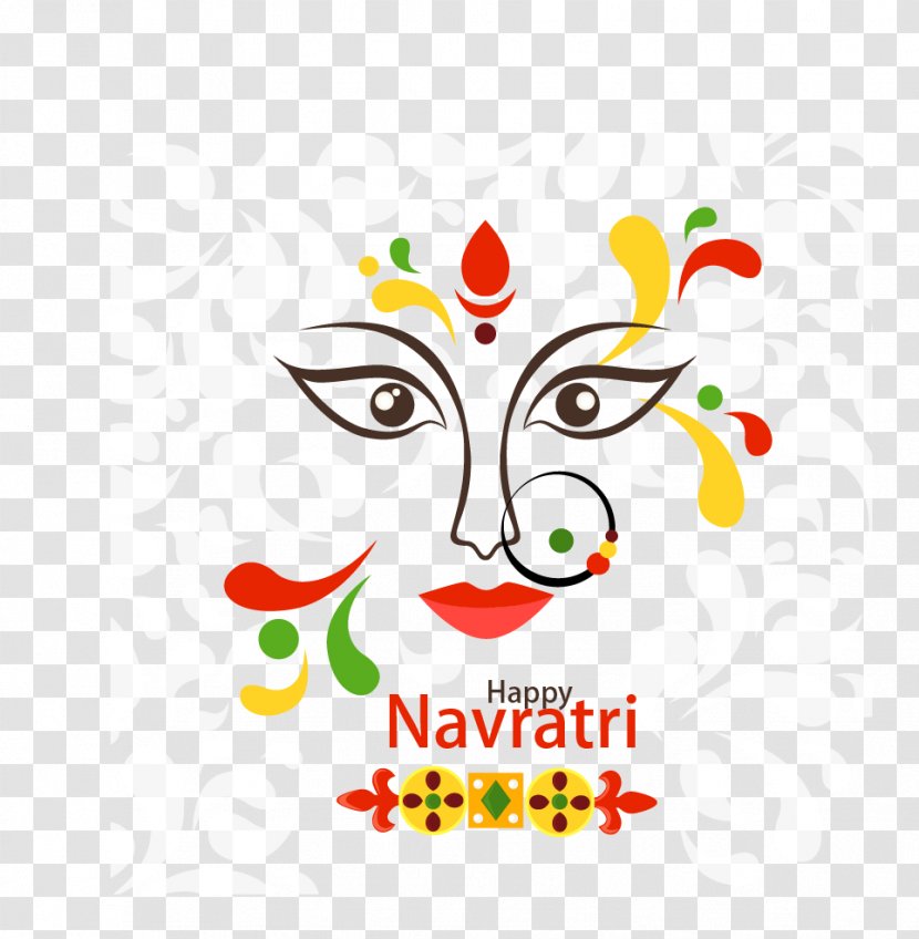 Navaratri Durga Puja Greeting Card Dussehra Festival - Flower - India Transparent PNG