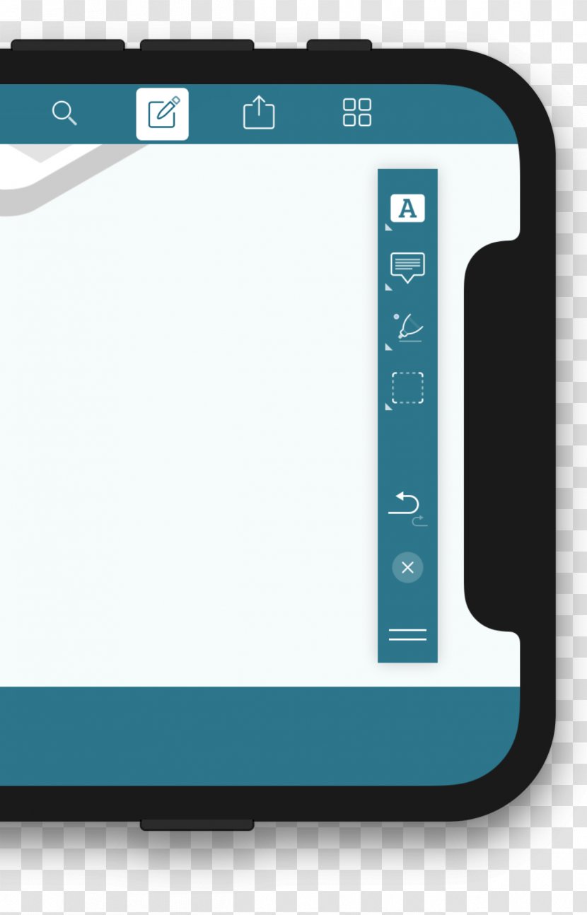 Annotation IPhone X Apple Pencil Toolbar - Window Transparent PNG