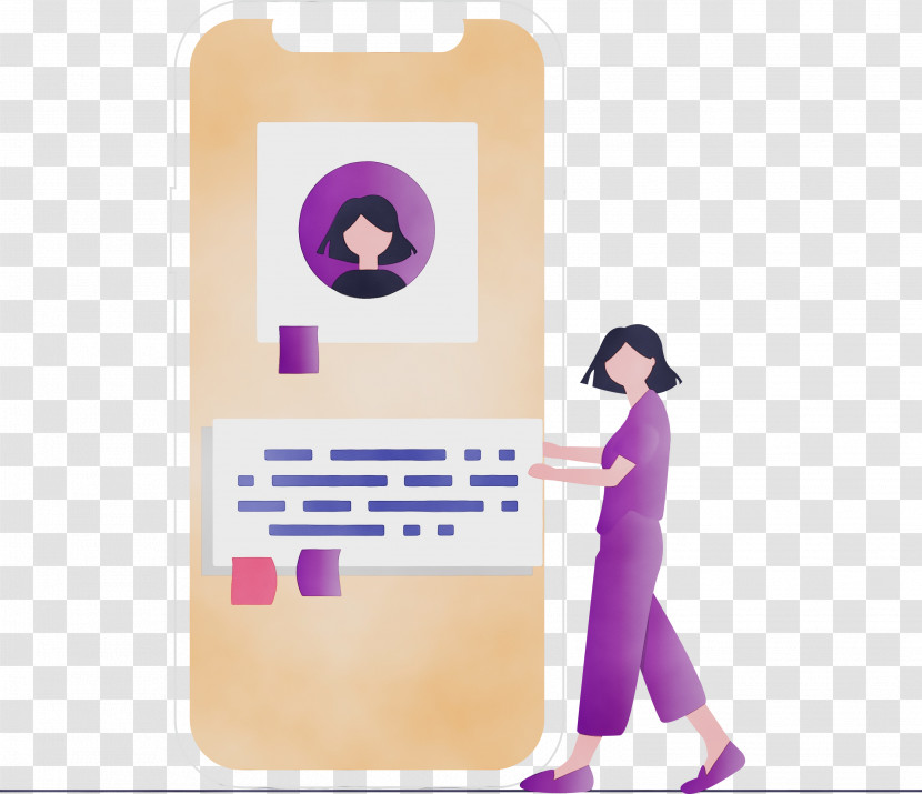 Mobile Phone Case Purple Violet Pink Technology Transparent PNG