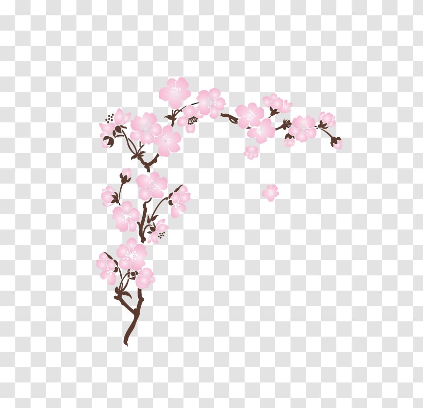 Cherry Blossom Wall Decal Cerasus - Tree - Flower Violet Transparent PNG