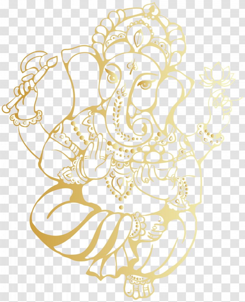 Ganesha Gold Clip Art - Illustration - Image Transparent PNG