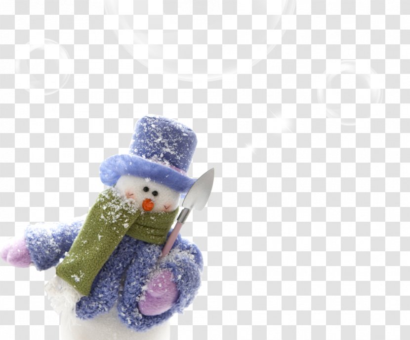 Snowman Poster Winter - Wearing A Blue Dress Transparent PNG