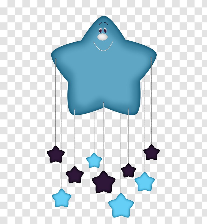 Moon And Stars - Aqua - Turquoise Transparent PNG