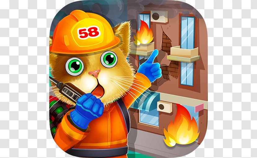 Fireman Tom Cat - Fire Engine - Big Hero! HeroFire & Rescue City HeroPanda Firefighter Airplanes: GameFirefighter Transparent PNG