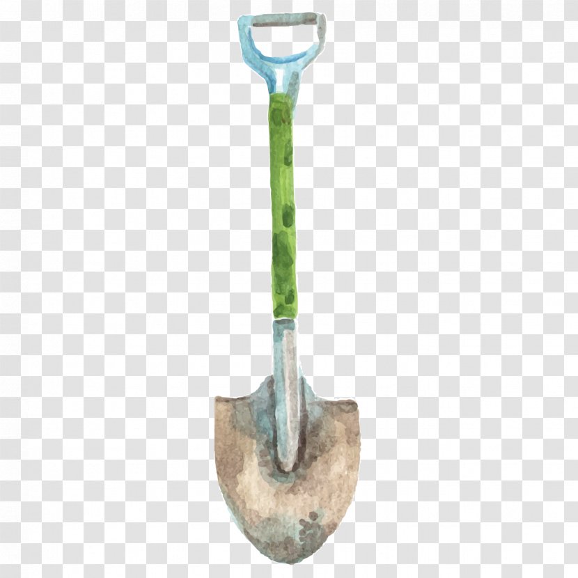 Watercolor Painting Shovel Drawing Transparent PNG