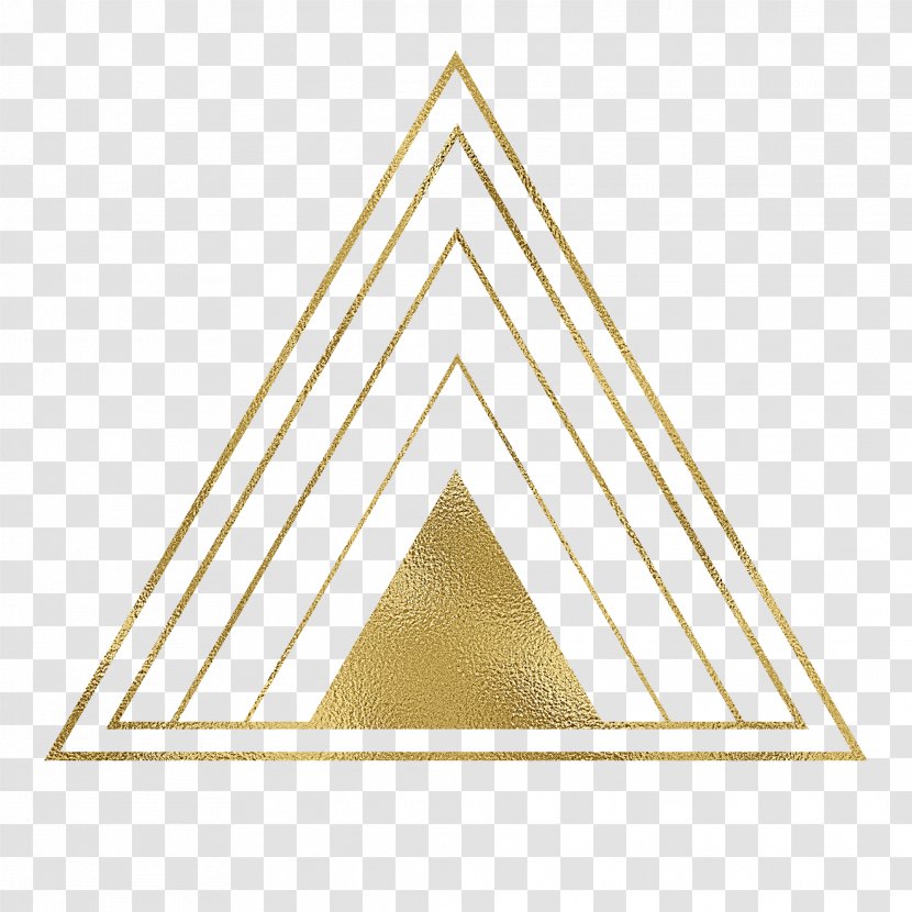 Triangle Darbhanga Geometry Illustration - Golden Transparent PNG