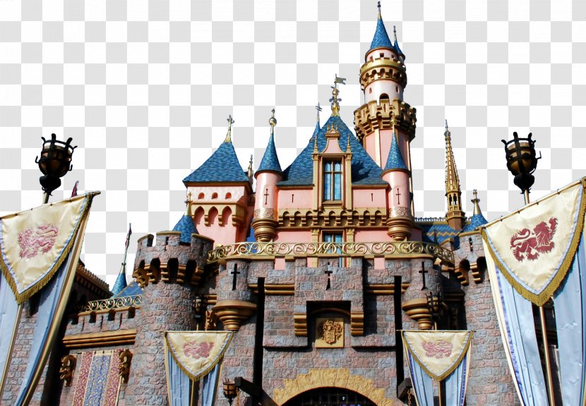 Sleeping Beauty Castle Disneyland Drive Splash Mountain Cinderella - Medieval Architecture - Transparent Background Transparent PNG