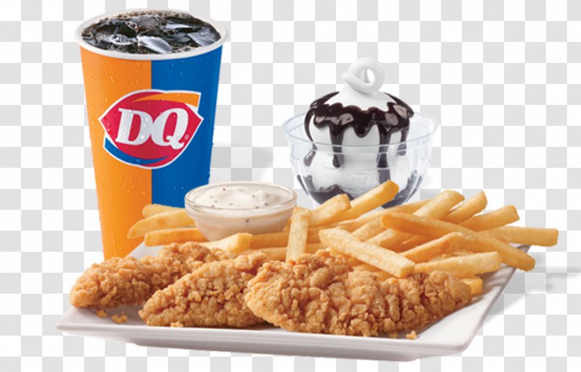 Dairy Queen Chicken Fingers Ice Cream Fast Food Sundae - Crispy Strips Transparent PNG