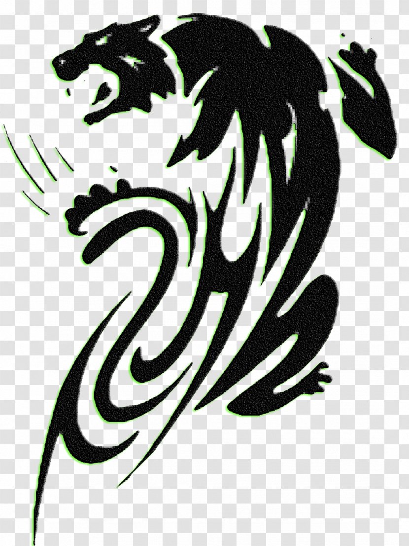 Black Panther Tattoo Lion Jaguar - Organism - Dragon Zodiac Transparent PNG
