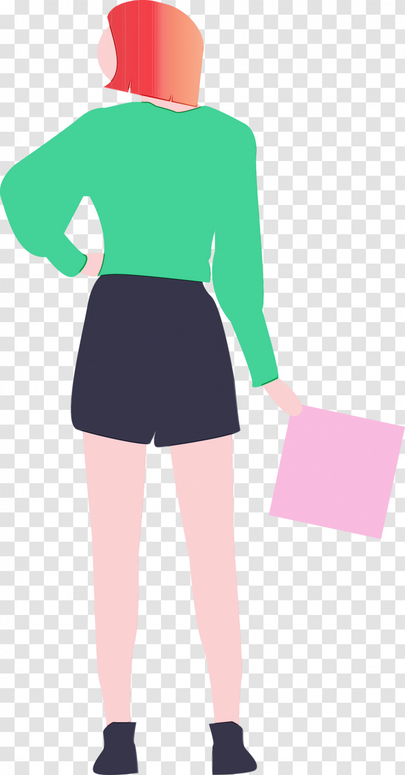 Clothing Green Pink Standing Waist Transparent PNG