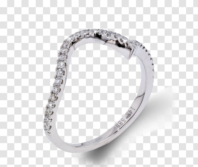 Silver Wedding Ring Body Jewellery - Curve Transparent PNG