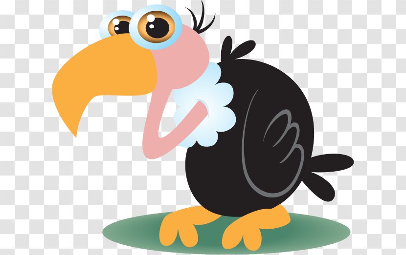 Bird Cartoon Illustration - Qversion - Vector Cute Bald Black Ostrich Transparent PNG