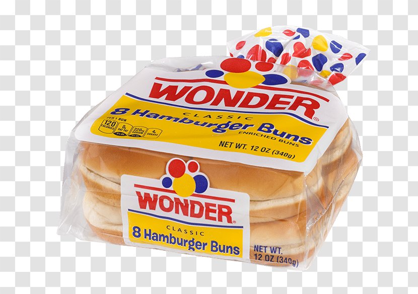 Hamburger Hot Dog Bun Wonder Bread - White Whole Wheat Flour Transparent PNG