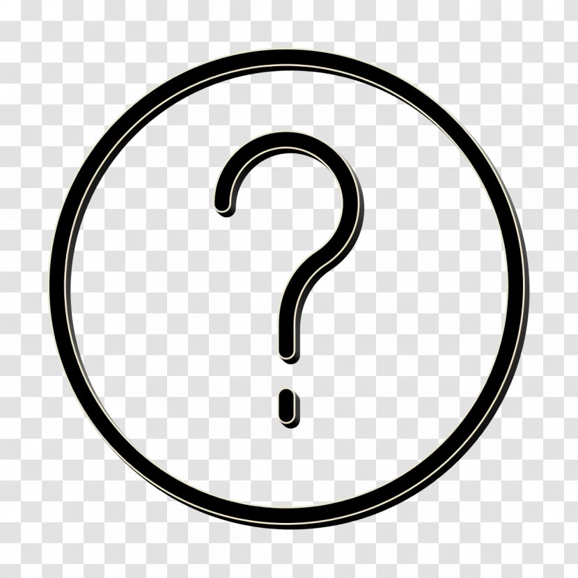 Question Mark Icon - Number - Line Art Oval Transparent PNG
