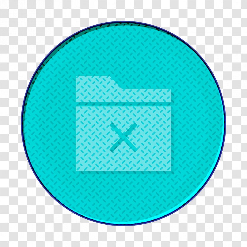 Data Icon Delete Files - Turquoise - Electric Blue Azure Transparent PNG