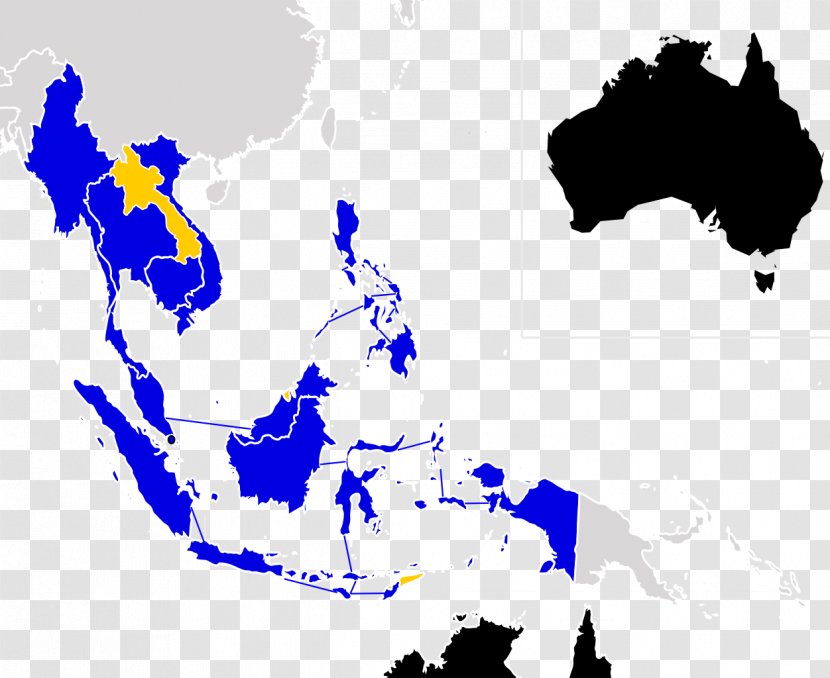 Thailand Laos Burma Association Of Southeast Asian Nations Map - World Transparent PNG