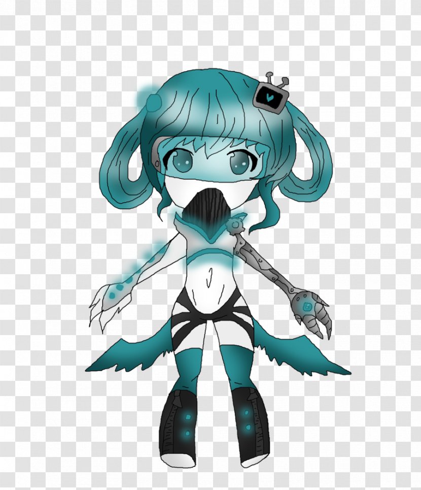 Teal Turquoise Cartoon - Tree - Cyborg Transparent PNG