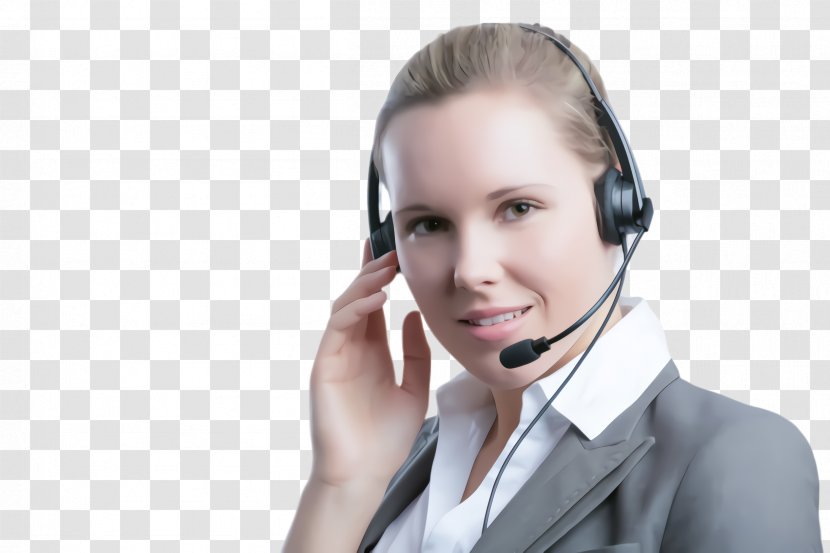 Call Centre Nose Chin Forehead Close-up - Audio Equipment - Whitecollar Worker Electronic Device Transparent PNG