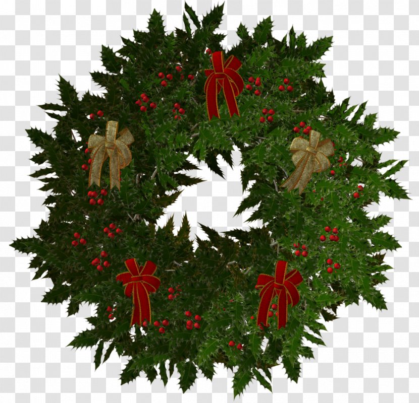 Christmas Ornament Wreaths Santa Claus Day - Conifer Transparent PNG