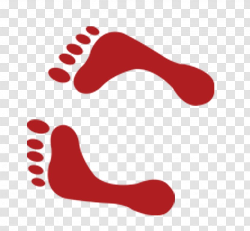 Red Footprint - Designer - Footprints Transparent PNG