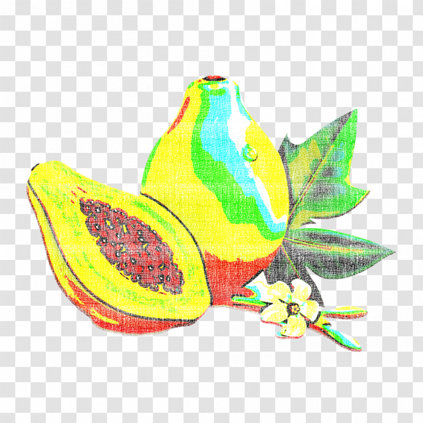 Yellow Pear Leaf Plant Fruit Transparent PNG