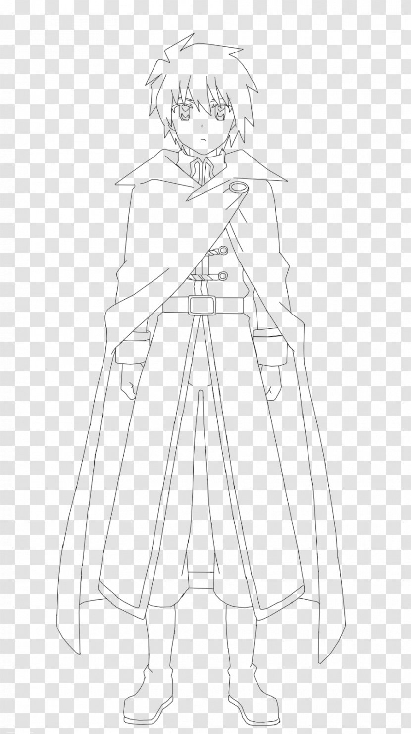Sketch Drawing Cartoon Human Line Art - Silhouette - Saber Fate Zero Transparent PNG