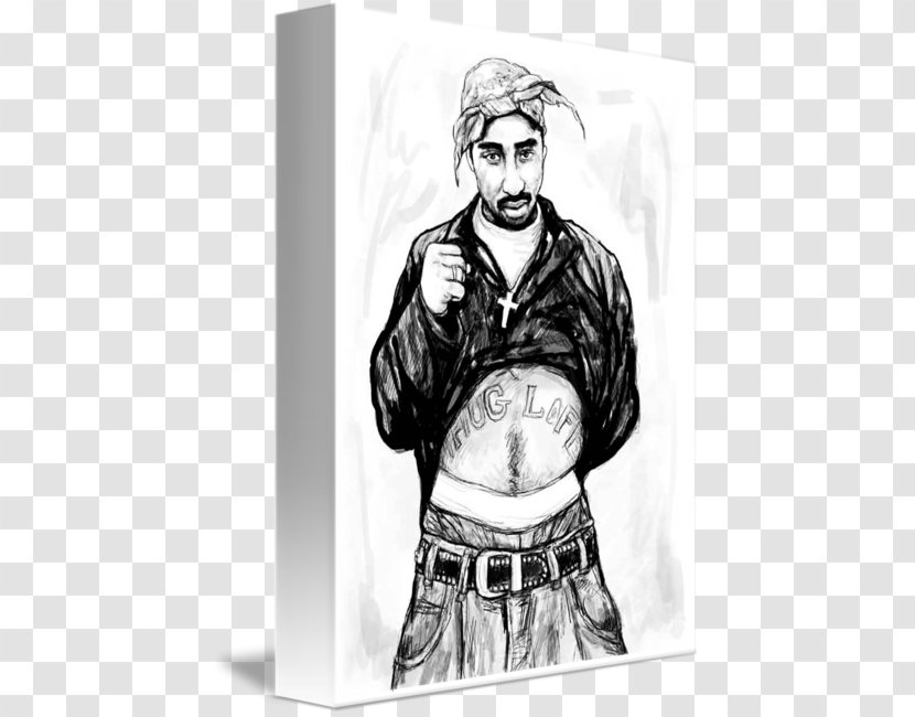 Tupac Shakur Biggie & Black And White Drawing Sketch - Tree Transparent PNG