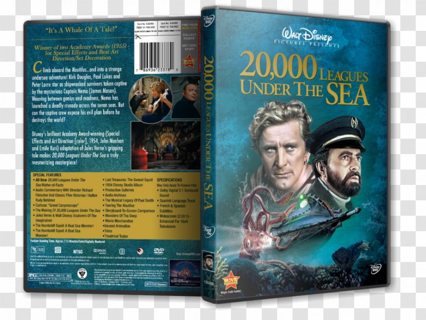 20,000 Leagues Under The Sea DVD STXE6FIN GR EUR - Film - Dvd Transparent PNG
