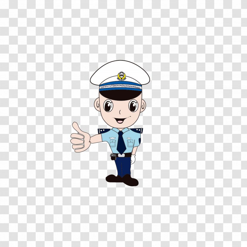 Thumb Signal Gesture Police Officer - Traffic - A Policeman With Thumbs Up Gestures Transparent PNG