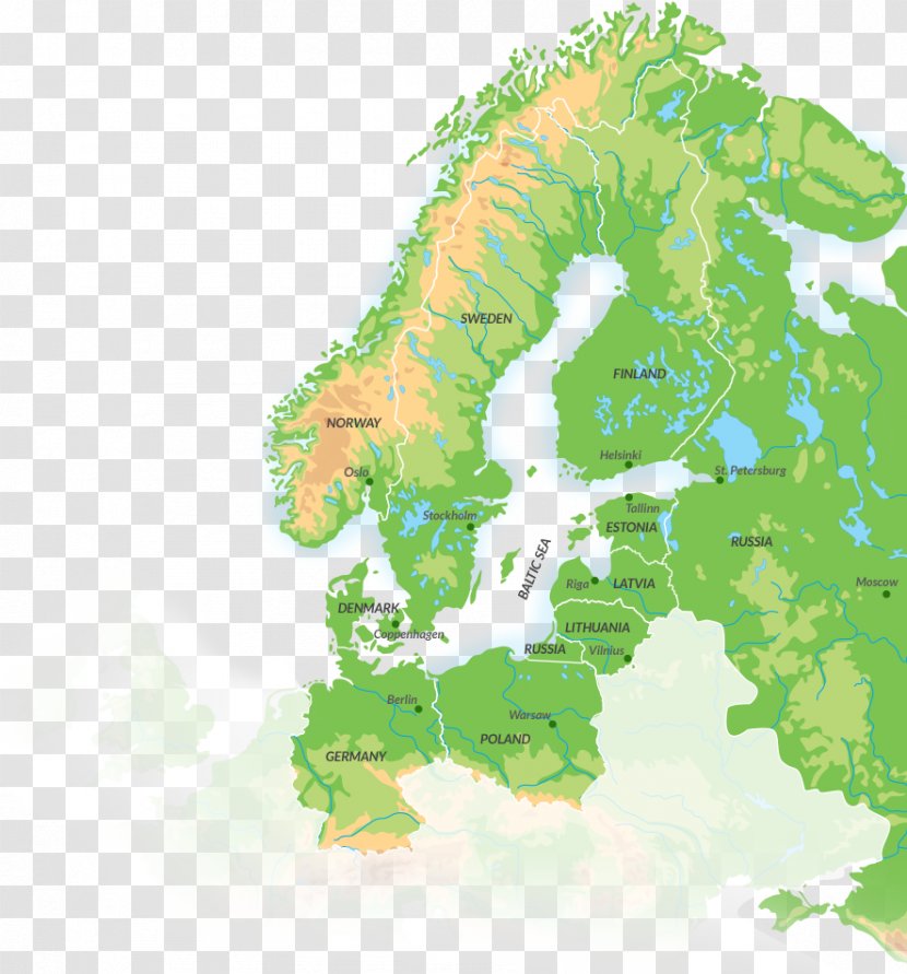 Europe World Map Blank Globe Transparent PNG