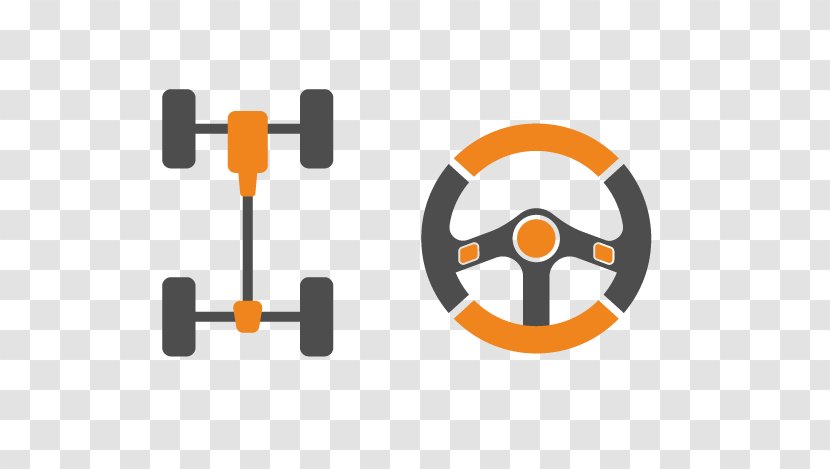 Car Euclidean Vector Steering Wheel - Orange - Frame Material Transparent PNG