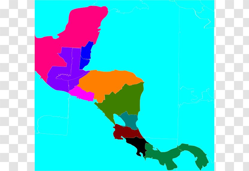 United States Central America South Map Clip Art - Cliparts Transparent PNG