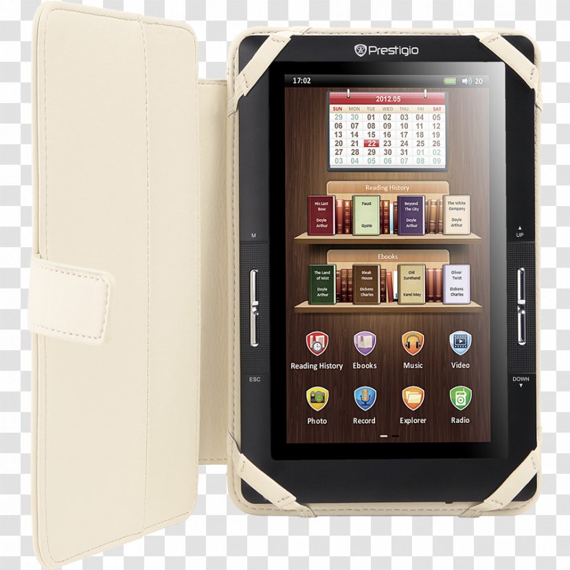 E-Readers Prestigio Nobile PER3274B 4 GB Paměť - Multimedia - MicroC/OS-II7 ''Černá E-book Sony ReaderBook Transparent PNG