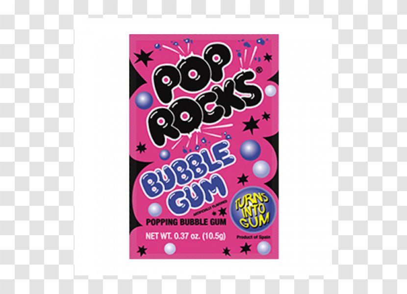 Chewing Gum Bubble Pop Rocks Candy Brand - Text Transparent PNG