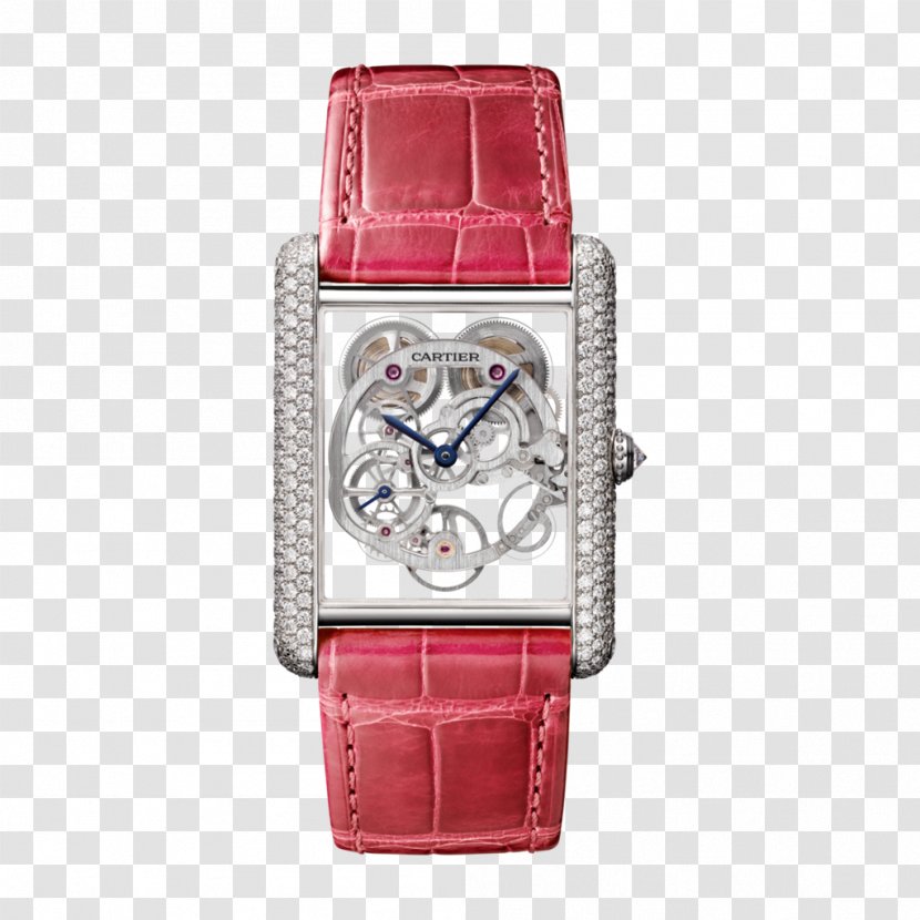 Watch Cartier Tank Sapphire Colored Gold Transparent PNG