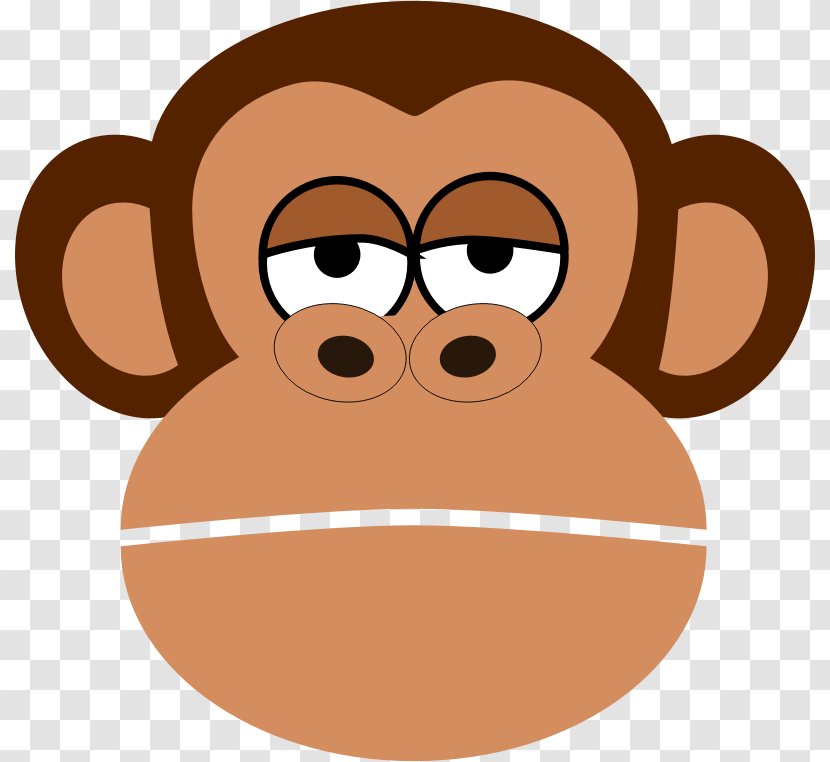 Cartoon Monkey Ape Drawing Clip Art - Chimpanzee Transparent PNG