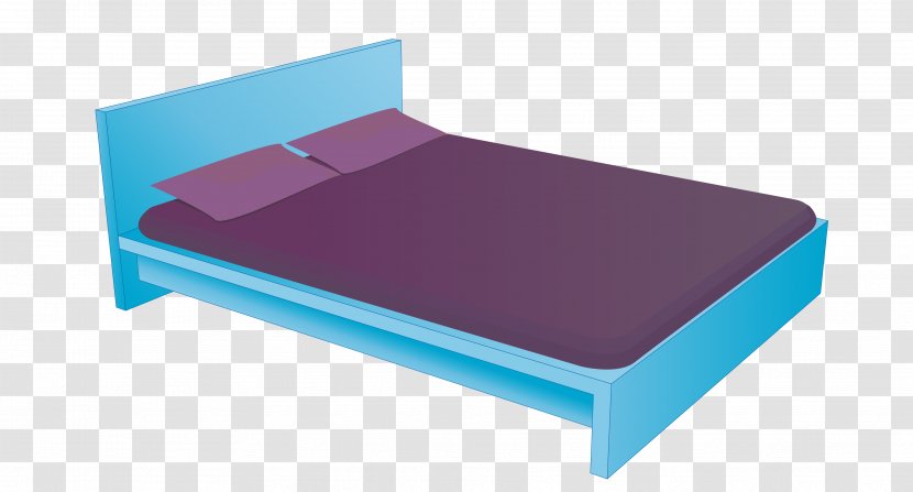 Euclidean Vector Bed Furniture - Rectangle - Blue Transparent PNG