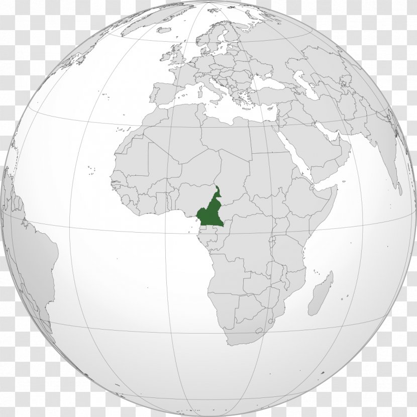 Cameroon Globe Map Equatorial Guinea Wikipedia - World Transparent PNG