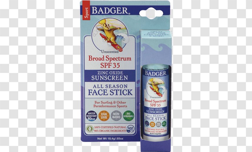 Sunscreen Lip Balm Coola Mineral Face Cucumber Matte Finish Factor De Protección Solar Badger Transparent PNG