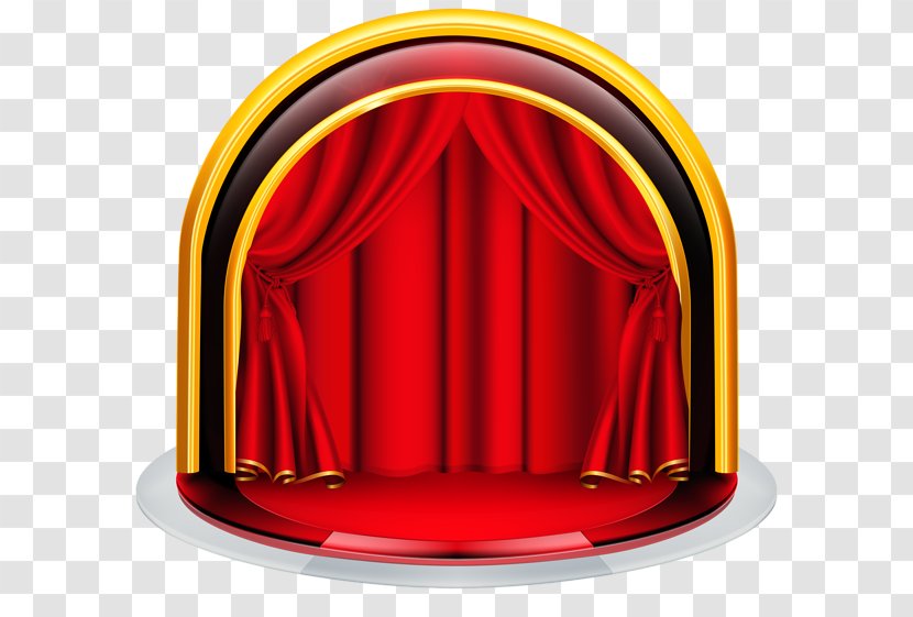 Stage Curtain Clip Art - Red Transparent PNG